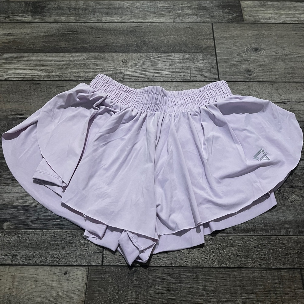 Purple butterfly shorts